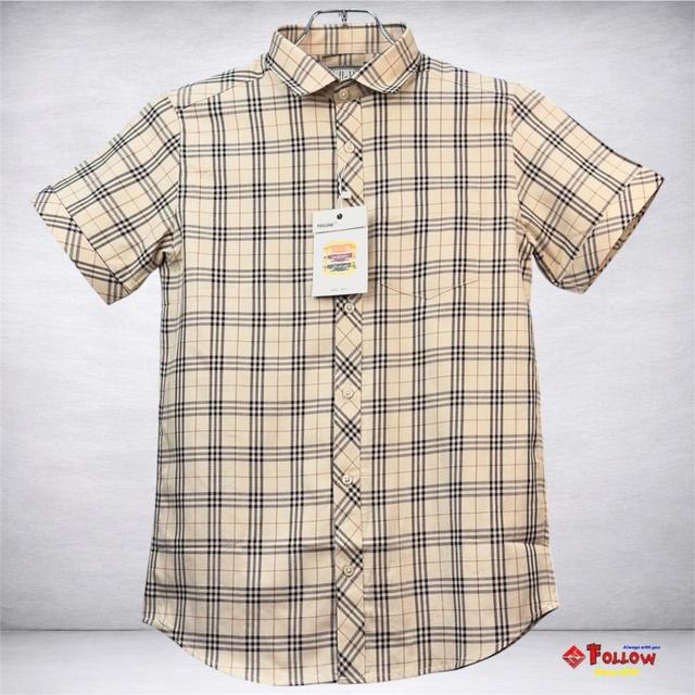 TWILL CHECK HALF SHIRT