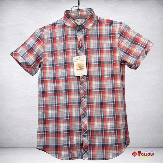 TWILL CHECK HALF SHIRT