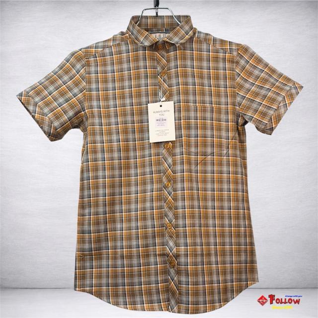TWILL CHECK HALF SHIRT