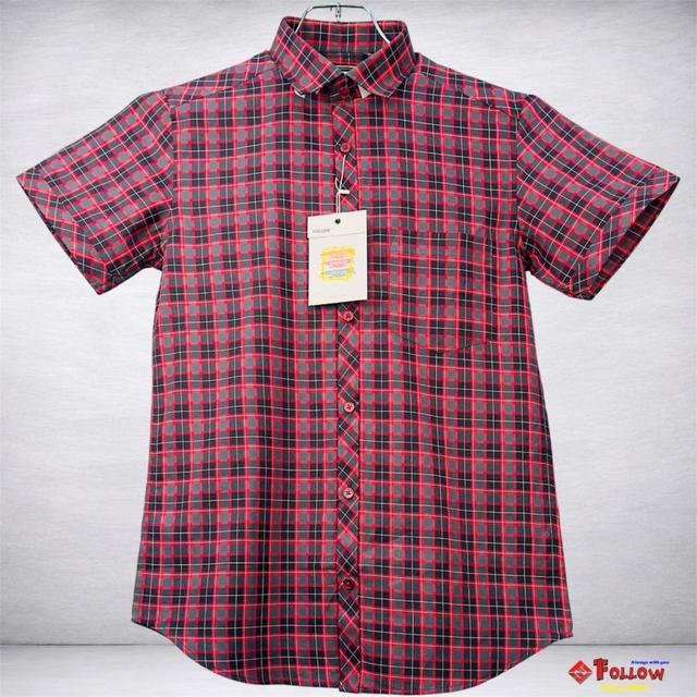 TWILL CHECK HALF SHIRT